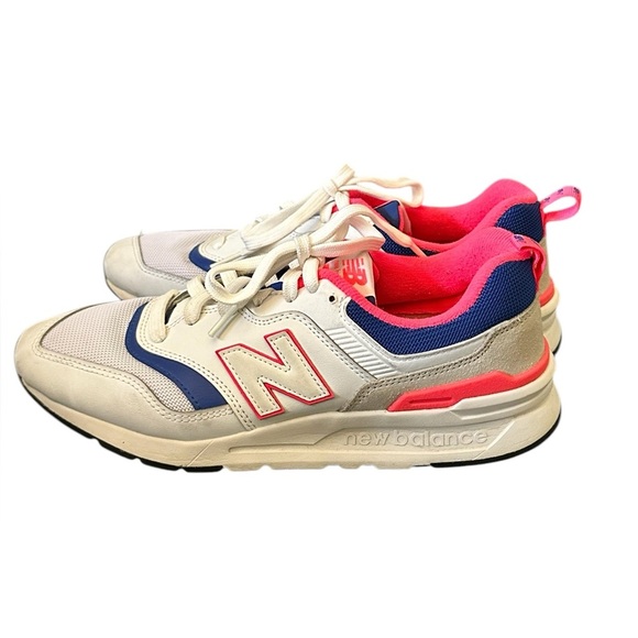 New Balance 997 White Pink Blue Mens Size 7.5 - Picture 3 of 7
